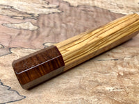 Custom Japanese Knife handle (wa handle) - Olivewood and Ringed Gidgee