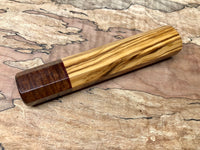 Custom Japanese Knife handle (wa handle) - Olivewood and Ringed Gidgee