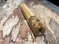 Custom Japanese Knife handle (wa handle) - Curly Ash with Japanese Elm Burl