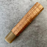 Custom Japanese Knife handle (wa handle) for 240 mm: Tasmanian Blackwood and blonde horn