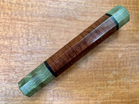 Custom Japanese Knife handle (wa handle) - Ringed Gidgee with quilted maple