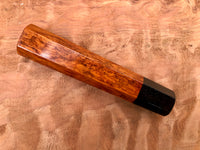 Custom Japanese Knife Handle - Snakewood and ebony