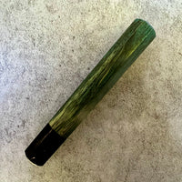 Custom Japanese Knife handle (wa handle) for 165-210mm: Dyed sycamore and horn