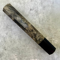 Custom Japanese Knife handle (wa handle) for 165-210mm - buckeye burl and horn