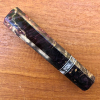 Custom Japanese Knife handle (wa handle) for 165-210mm : Black and Red Box Elder