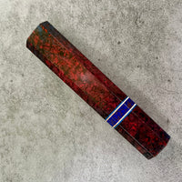 Custom Japanese Knife handle (wa handle) for 165-210 mm - Double dyed Karelian birch : Ukrainian craftsman