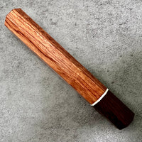Custom Japanese Knife handle (wa handle) for 240mm - Bubinga and brown ebony