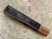 Custom Japanese Knife handle (wa handle) - Ziricote and Rosewood