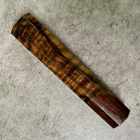 Custom Japanese Knife handle (wa handle) for 165-210 mm - Turkish walnut burl and African Blackwood