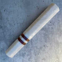 Custom Japanese Knife handle (wa handle) for 165-210mm : White pearl and bronze double stripe