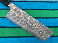 Takeshi Saji VG10W Rainbow Damascus Nakiri 170mm