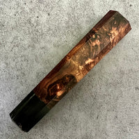 Custom Japanese Knife handle (wa handle) for 240mm : Honduran Rosewood Burl and horn