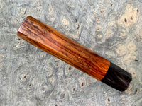Custom Japanese Knife handle (wa handle) for 240mm - Figured Siamese Rosewood and horn
