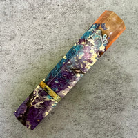 Custom Japanese Knife handle (wa handle) for 165-210 mm - Dyed Box elder hybrid