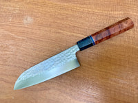 Custom Kurosaki Senko (SG2/R2) 165mm Santoku - Red dyed maple burl