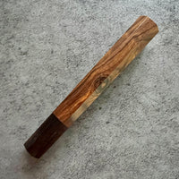 Custom Japanese Knife handle (wa handle) for petty knives: Desert Ironwood and African Blackwood