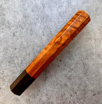 Custom Japanese Knife handle (wa handle) for 240mm - Curly Siamese Rosewood