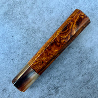 Custom Japanese Knife handle (wa handle) for 165-210mm: Sonoran desert ironwood and marbled horn