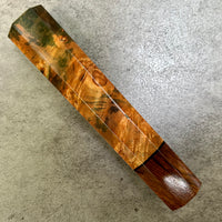 Custom Japanese Knife handle (wa handle) for 240mm - Maple burl and Honduran rosewood