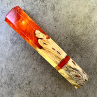 Custom Japanese Knife handle (wa handle) for 165-210mm: buckeye burl hybrid