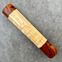 Custom Japanese Knife handle (wa handle) for 240 mm: Curly ash and cocobolo
