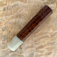 Custom Japanese Knife handle (wa handle) for 165-210mm : Western Myall and blonde horn