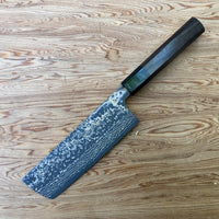 Takeshi Saji VG10W Rainbow Damascus Nakiri 170mm
