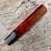 Hanoi Made Japanese Knife handle (wa handle) for 240mm - Figured Siamese Rosewood and marbled horn
