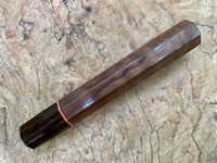 Custom Japanese Knife handle (wa handle) - curly black walnut and ziricote