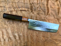 Custom Masutani VG1 Tsuchime Nakiri 180mm - Wenge and Leopard wood