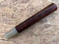 Custom Japanese Knife handle (wa handle) for 240mm - Curly Siamese Rosewood and Blonde