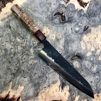 Custom Manaka Kisuke Aogami 2 Gyuto 210mm - Spalted mango burl and ironwood