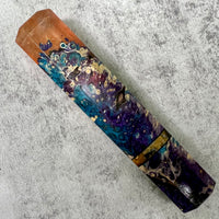 Custom Japanese Knife handle (wa handle) for 165-210 mm - Dyed Box elder hybrid