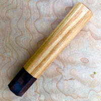 Custom Japanese Knife handle (wa handle) for 240mm - American chestnut and African Blackwood