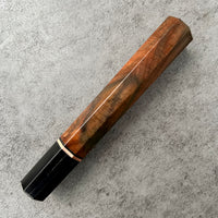 Custom Japanese Knife handle (wa handle) for 165-210mm: Curly Siamese Rosewood
