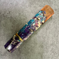 Custom Japanese Knife handle (wa handle) for 165-210 mm - Dyed Box elder hybrid