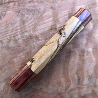Custom Japanese Knife handle (wa handle) for 165-210mm - Zebrawood and cocobolo