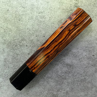 Custom Japanese Knife handle (wa handle) for 165-210 mm - Desert ironwood and horn