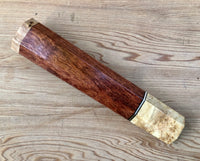 Custom Japanese Knife handle (wa handle) for 165-210mm - bubinga and masur birch