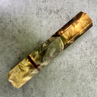 Custom Japanese Knife handle (wa handle) for 165-210 mm - Buckeye burl bronze hybrid