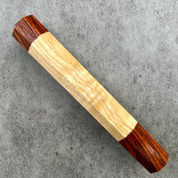 Custom Japanese Knife handle (wa handle) for 240 mm: Curly ash and cocobolo