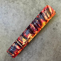 Custom Japanese Knife handle (wa handle) for 240mm - Cosmic dyed box elder and copper