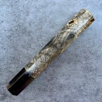 Custom Japanese Knife handle (wa handle) for 165-210mm: Buckeye burl and horn
