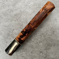 Custom Japanese Knife handle (wa handle) for 240mm - Honduran Rosewood Burl