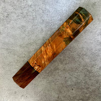 Custom Japanese Knife handle (wa handle) for 240mm - Maple burl and Honduran rosewood