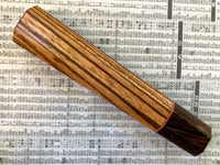 Custom Japanese Knife handle (wa handle) for 240mm - Zebrawood and wenge