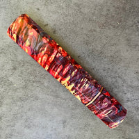 Custom Japanese Knife handle (wa handle) for 240mm - Cosmic dyed box elder and copper