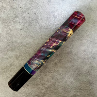 Custom Japanese Knife handle (wa handle) for 240mm - Starry box elder and horn