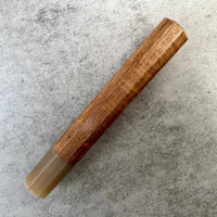 Custom Japanese Knife handle (wa handle) for 240 mm: Tasmanian Blackwood and blonde horn