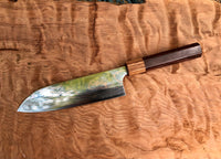 Kurosaki Ao2 Rainbow Damascus Santoku 165mm